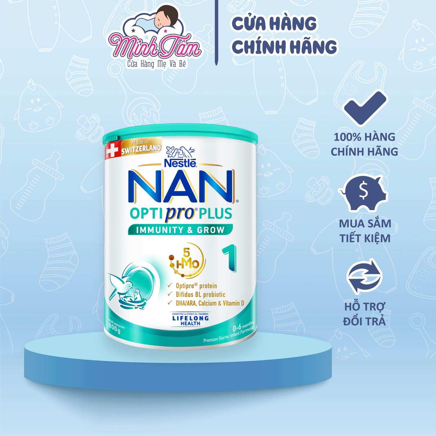 Sữa bột Nestle Nan Optipro Plus số 1 (800g)
