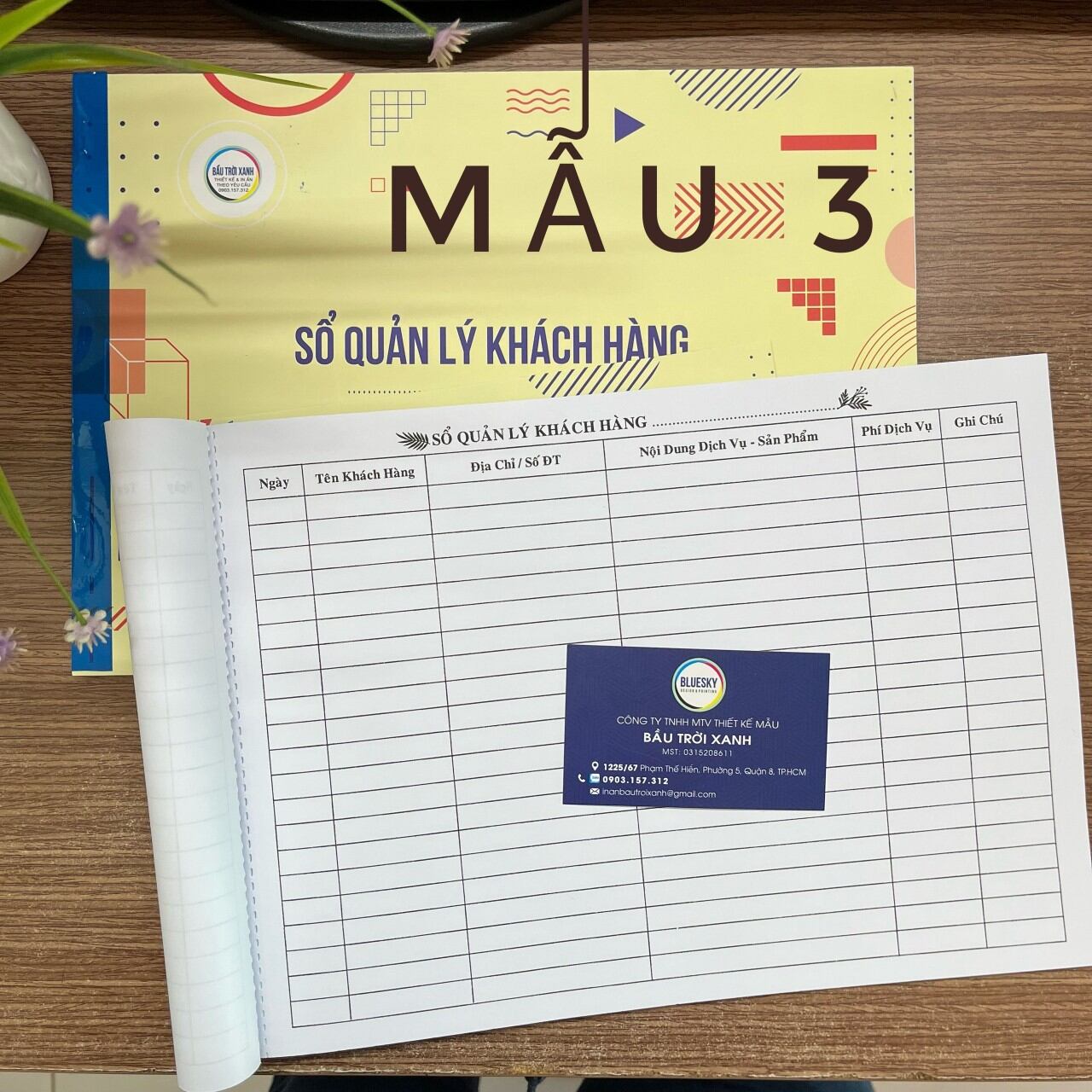 Sổ quản lý khách hàng A4 - 50 tờ/quyển giấy dày