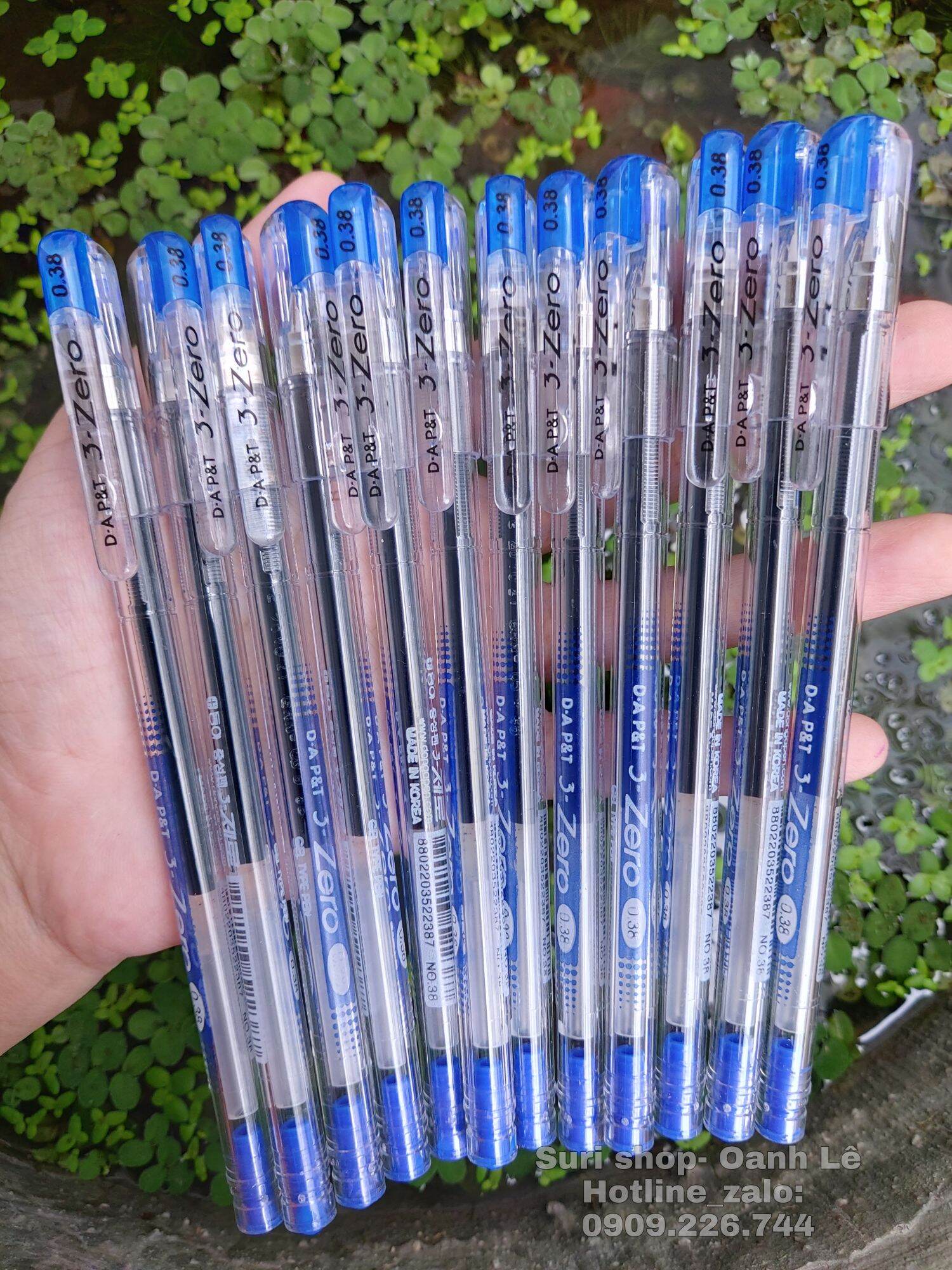 Hộp 12 cây bút gel  Zero 3 chính hãng Hàn Quốc ngòi 0.38mm