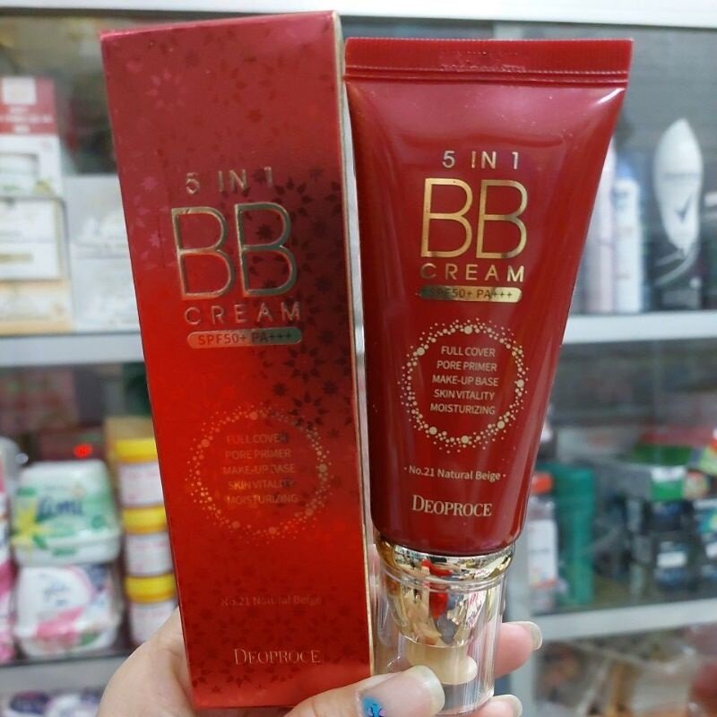 KEM BB 5IN 1 DEOPROCE 50G CHÍNH HÃNG CHE KHUYẾT ĐIỂM CỰC TỐT,KỀM DẦU,MỊN ĐẸP TỰ NHIÊN