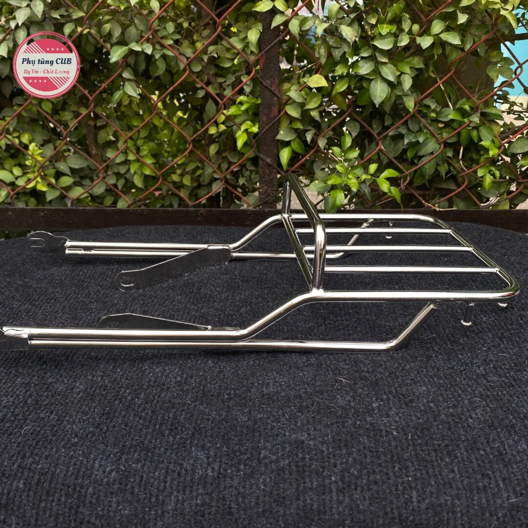 Baga đuôi có tay xách cho xe cub ( chất liệu inox )