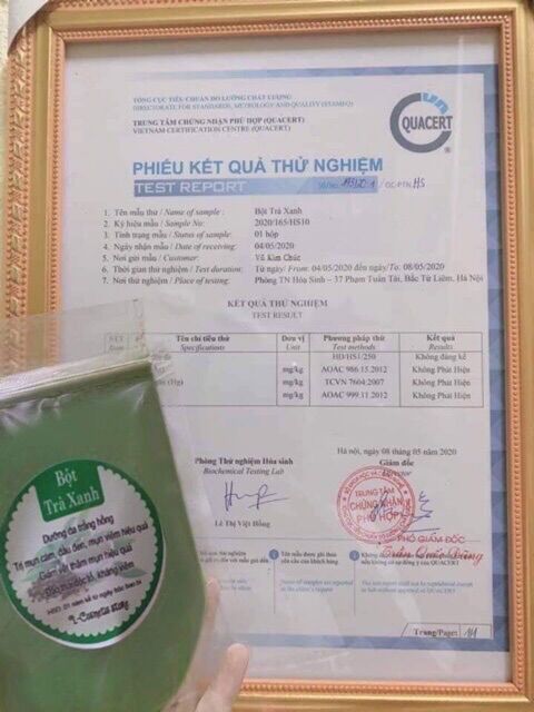 Bột trà xanh Thái Nguyên 100g đắp mặt