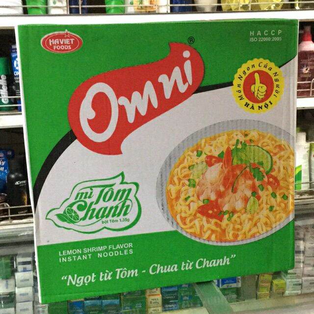 Thùng mì tôm chanh Omni 30 gói/T * 75gr