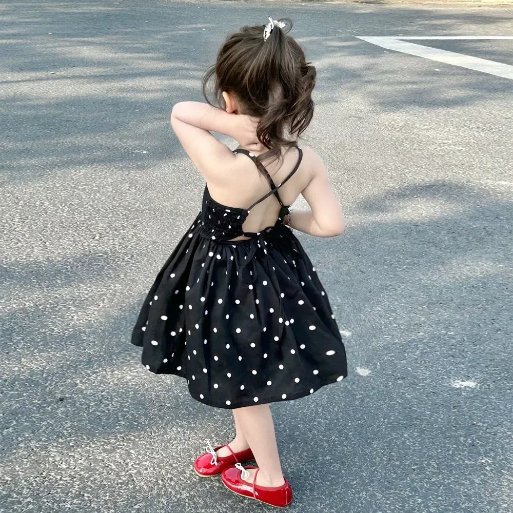 Váy chấm bi có đan lưng cho bé 8_20kg