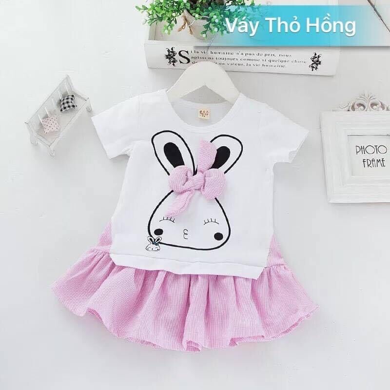 Váy hè mẫu thỏ siêu hot cho bé gái