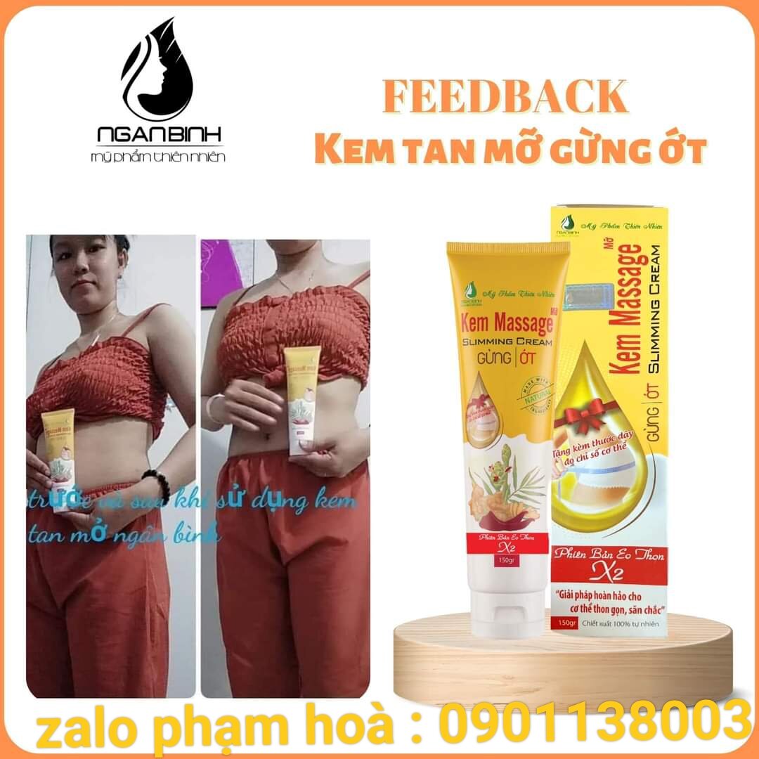 Kem massage tan mỡ , kem tan ớt gừng ngân bình , kem tan mỡ bụng cực hiệu quả , kem tan mỡ bụng