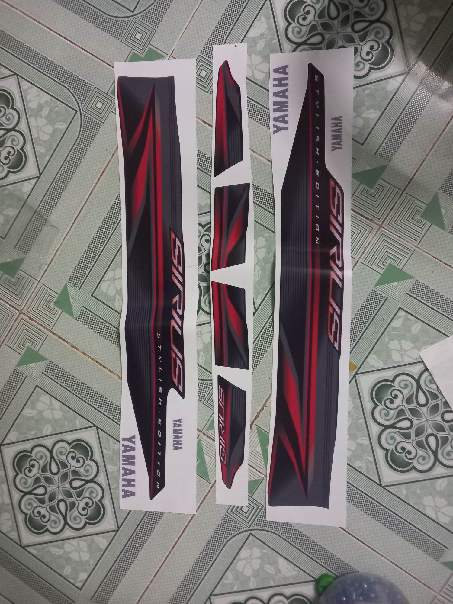 Bộ tem đỏ đen sirius 110 và 50cc bảo hành 6 tháng