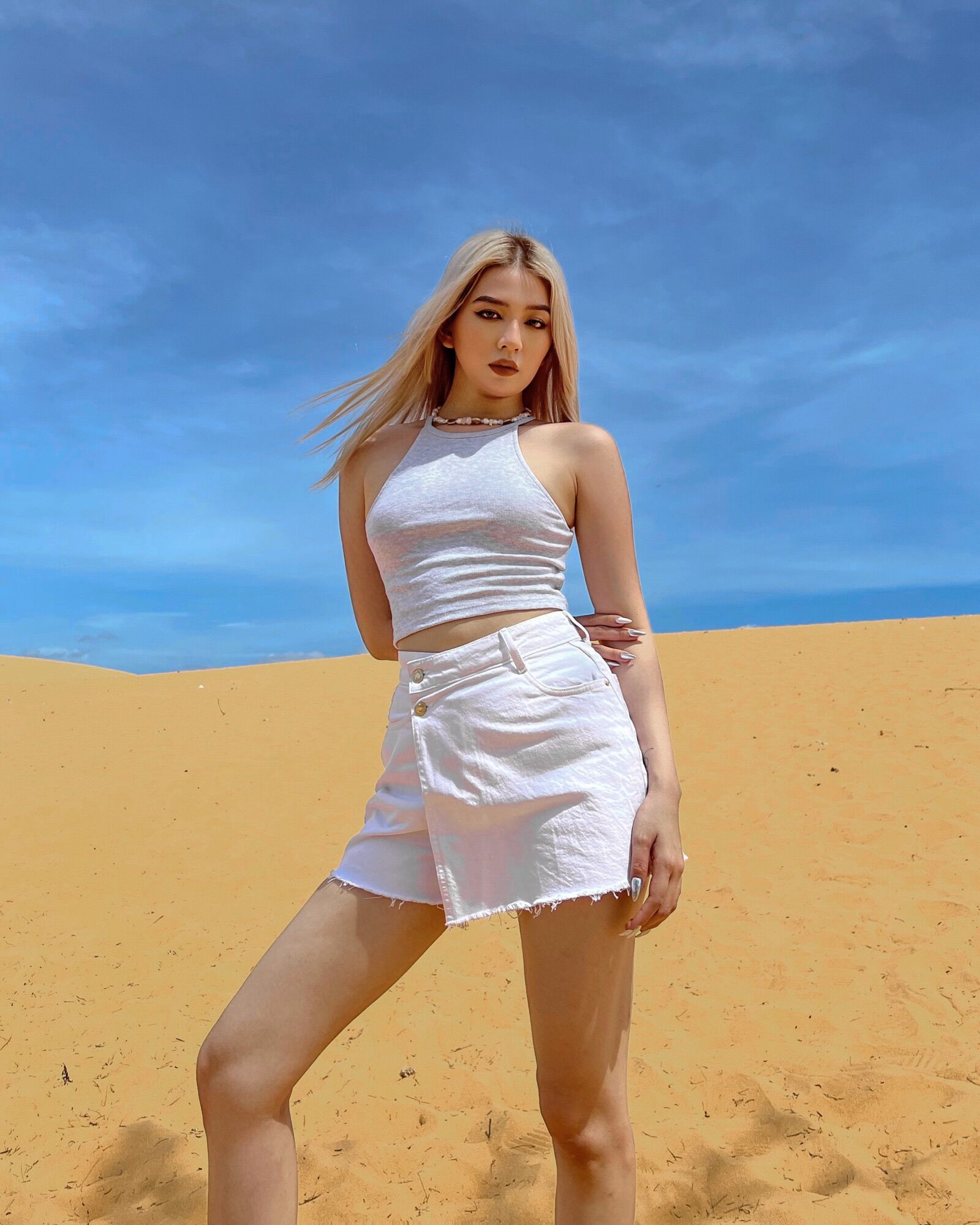 [Sản Phẩm Có Sẵn] Áo Croptop Ba Lỗ Nữ Màu Xám Nhạt