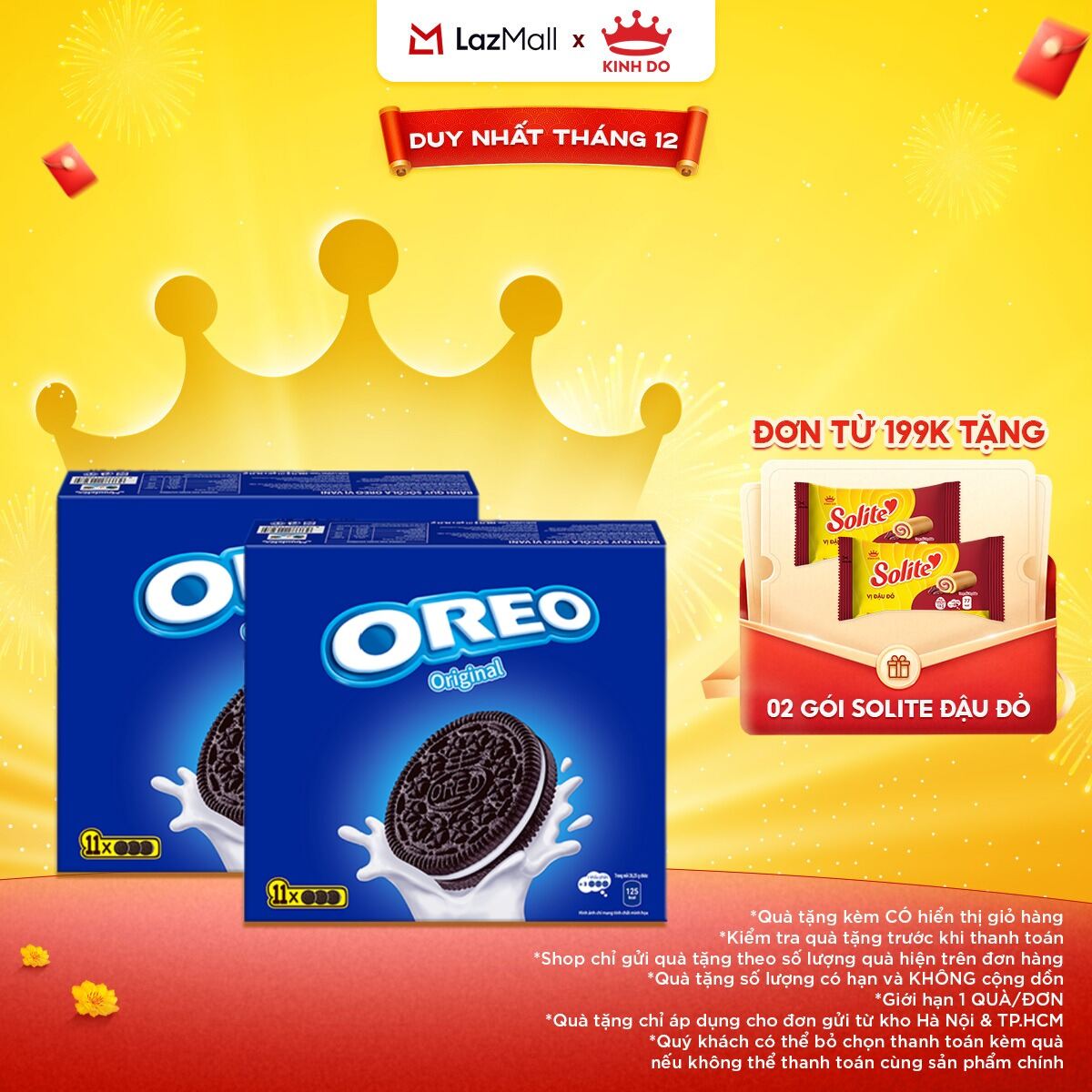  Bánh Quy Sôcôla Oreo Vị Vani  Combo 2 Gói X 288.75G 