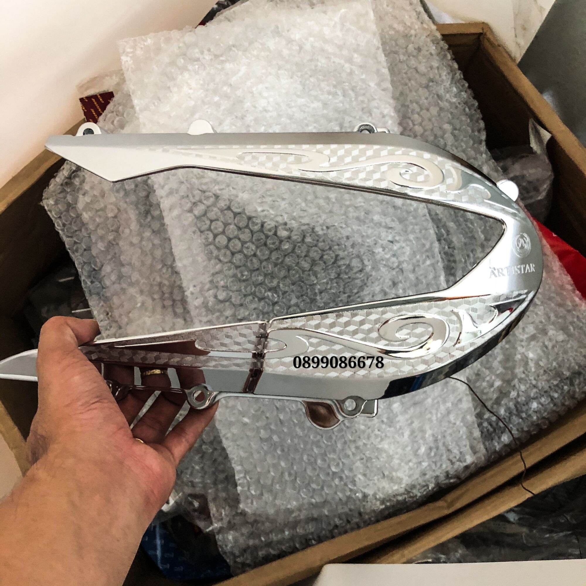 Bộ Ốp Xe Honda Vision đời 2021 2022 2023 - Xi mạ crom - Bản Cá Tính Bản Thể Thao Bản Đặc Biệt Bản Th