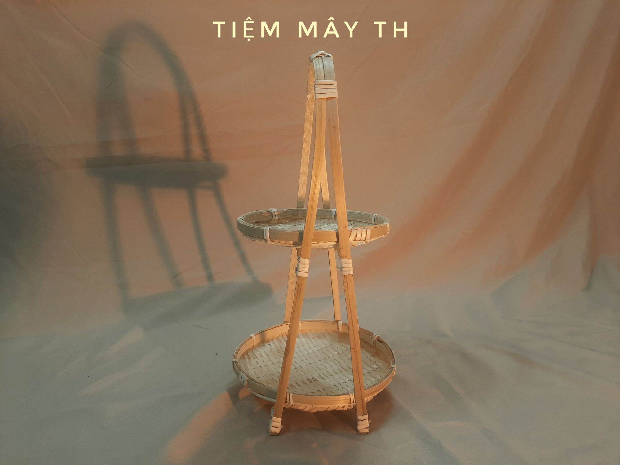 Kệ mẹt tre tầng TIỆM MÂY TH đựng đồ, decor