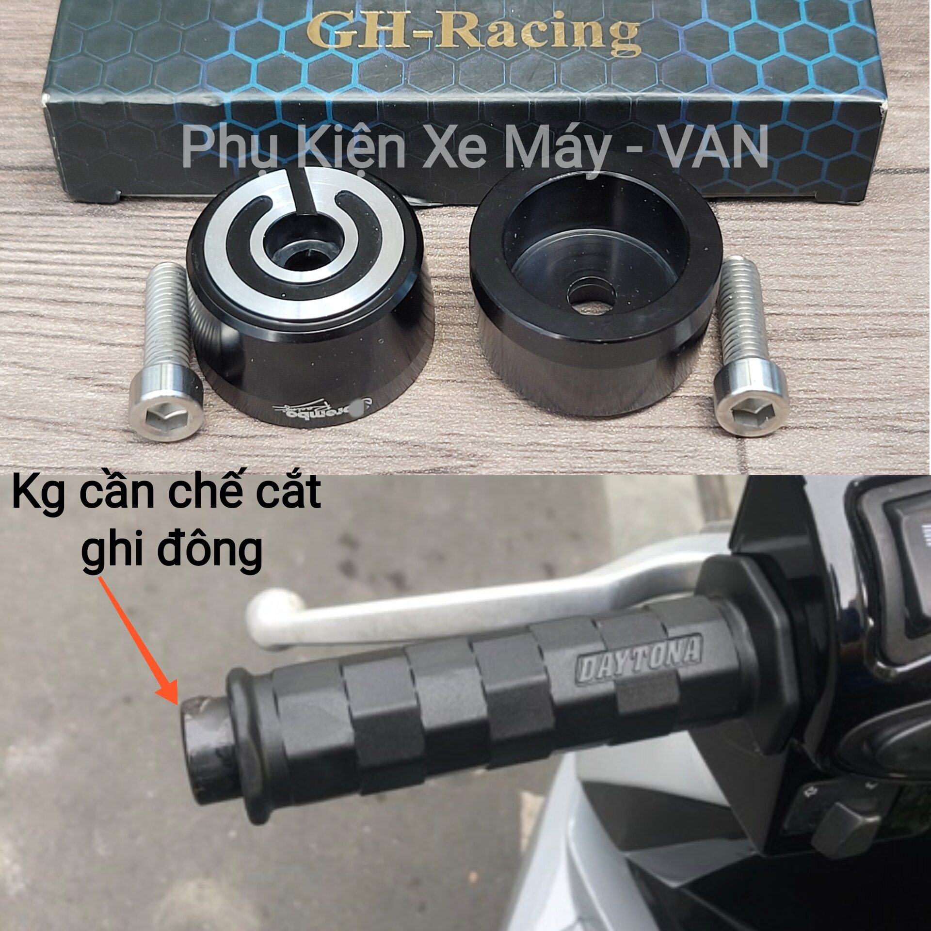 Gù nhôm cnc dùng cho xe ab airblade vision vario 160 1 cặp