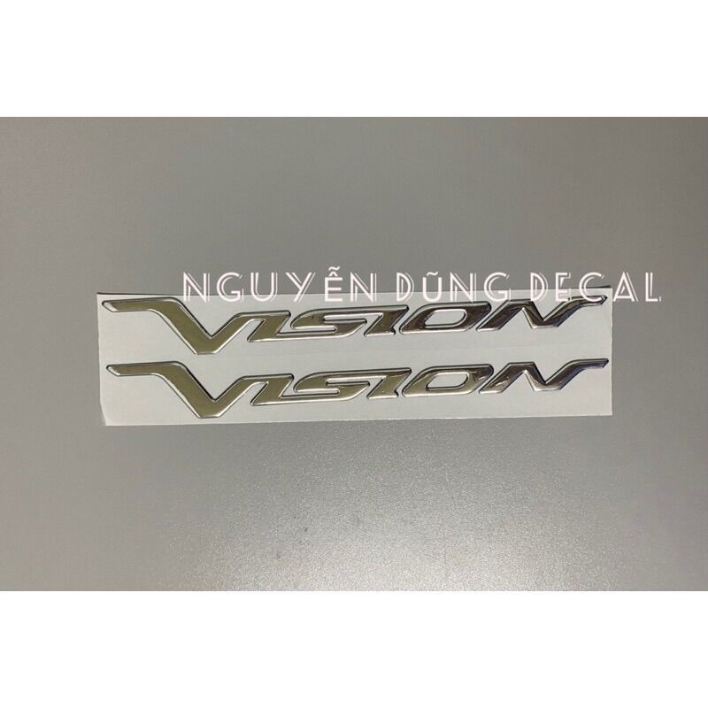 Cặp chữ vision 2012-15 mạ crom 3 màu