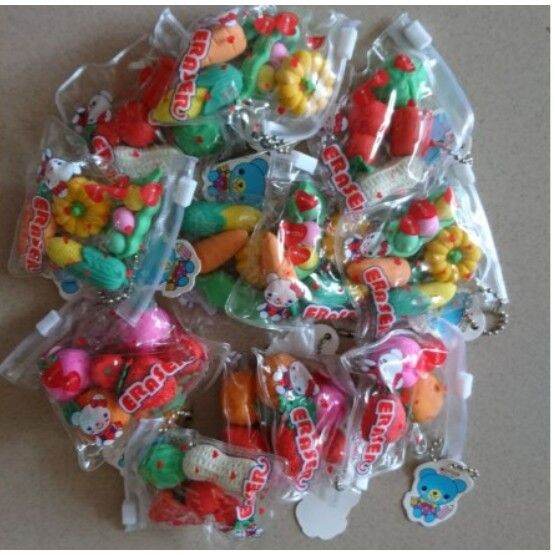 Set 2 túi tẩy, gôm hình ngộ nghĩnh