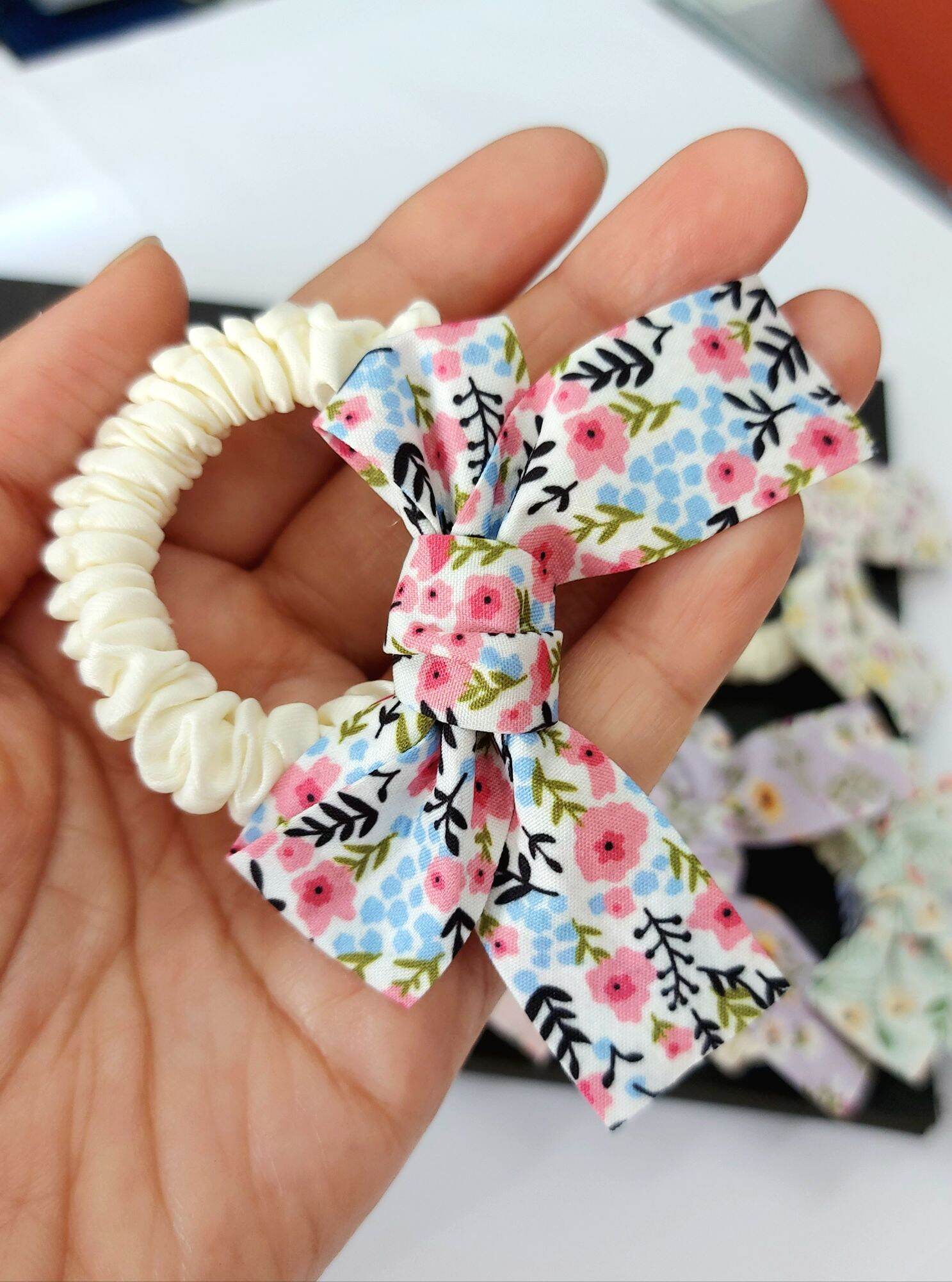 (GIÁ SỈ) Combo 10 Cái Cột Tóc Nơ Vải Siêu Xinh