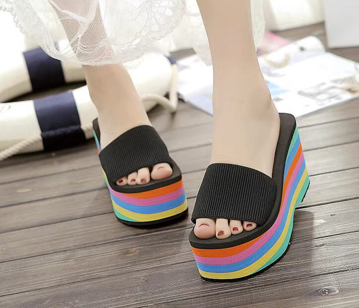 Dép xuồng xốp nữ quai ngang đế cao thời trang ms09