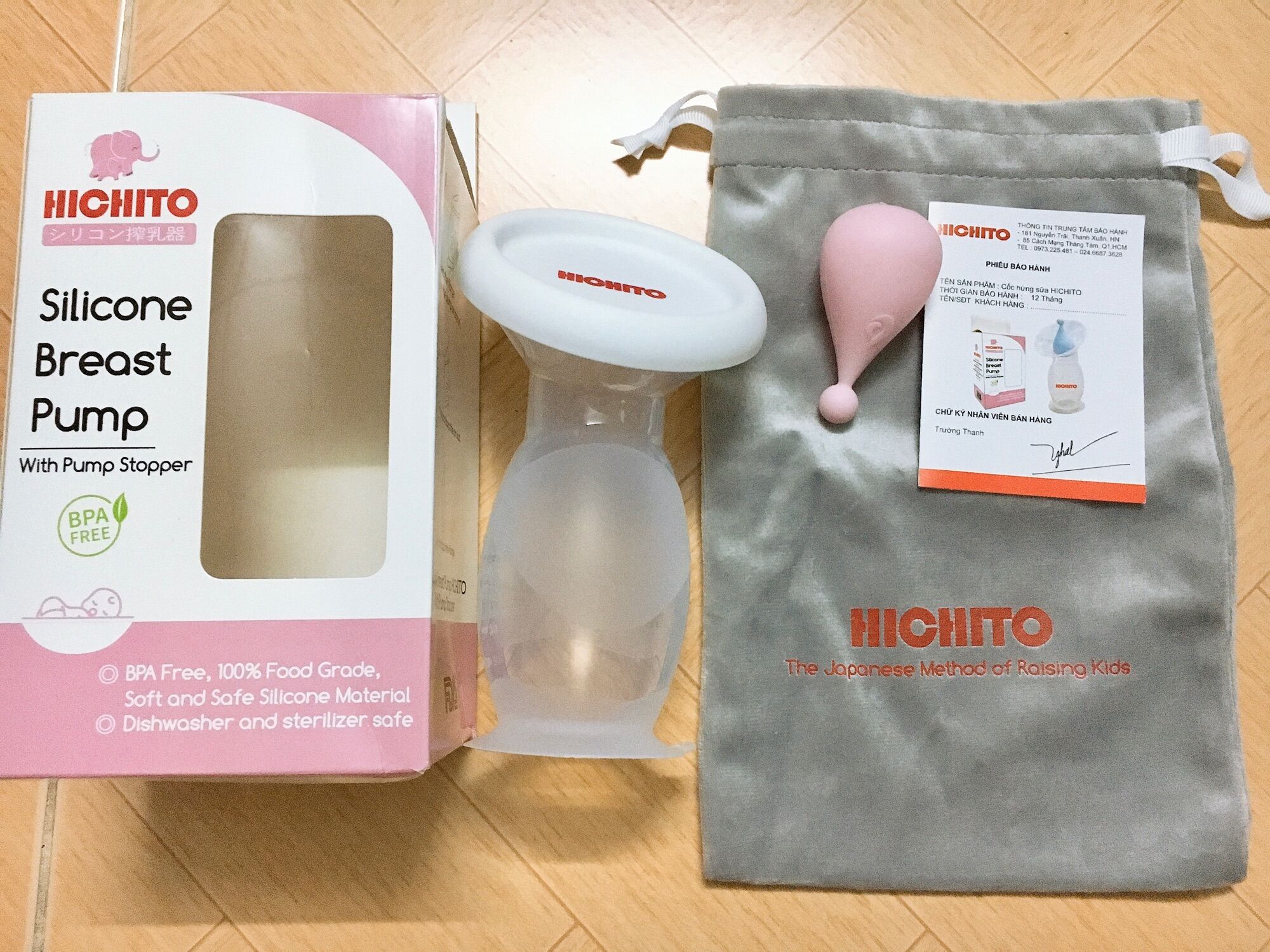 Cốc hứng sữa Silicone cao cấp Hichito Nhật Bản
