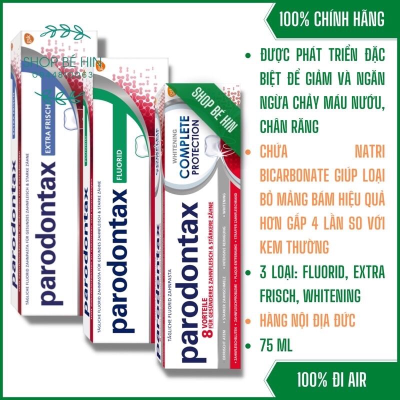 [HÀNG ĐỨC CHÍNH HÃNG] KEM ĐÁNH RĂNG PARODONTAX THẢO DƯỢC 75ml