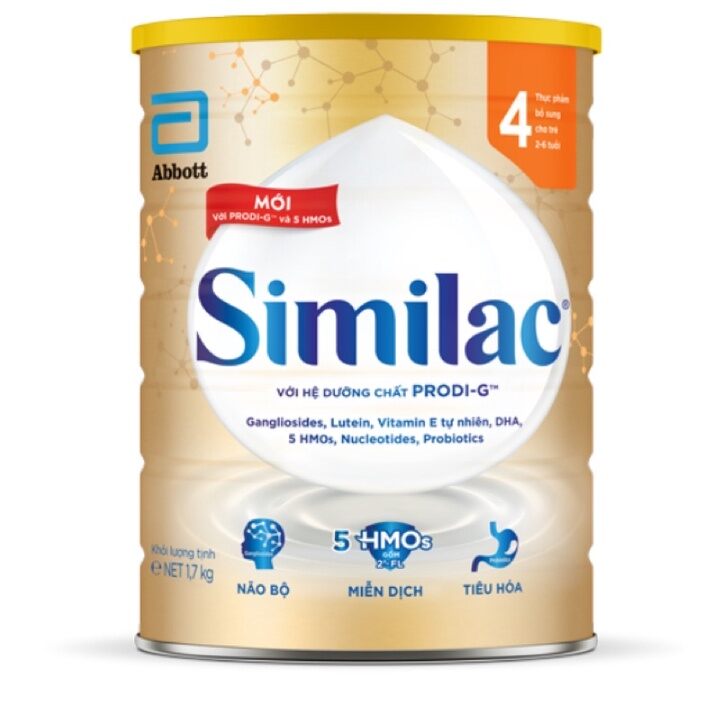 [HSD 06/2023] Sữa Similac 4 HMO lon 1,7kg mẫu mới 5HMOs