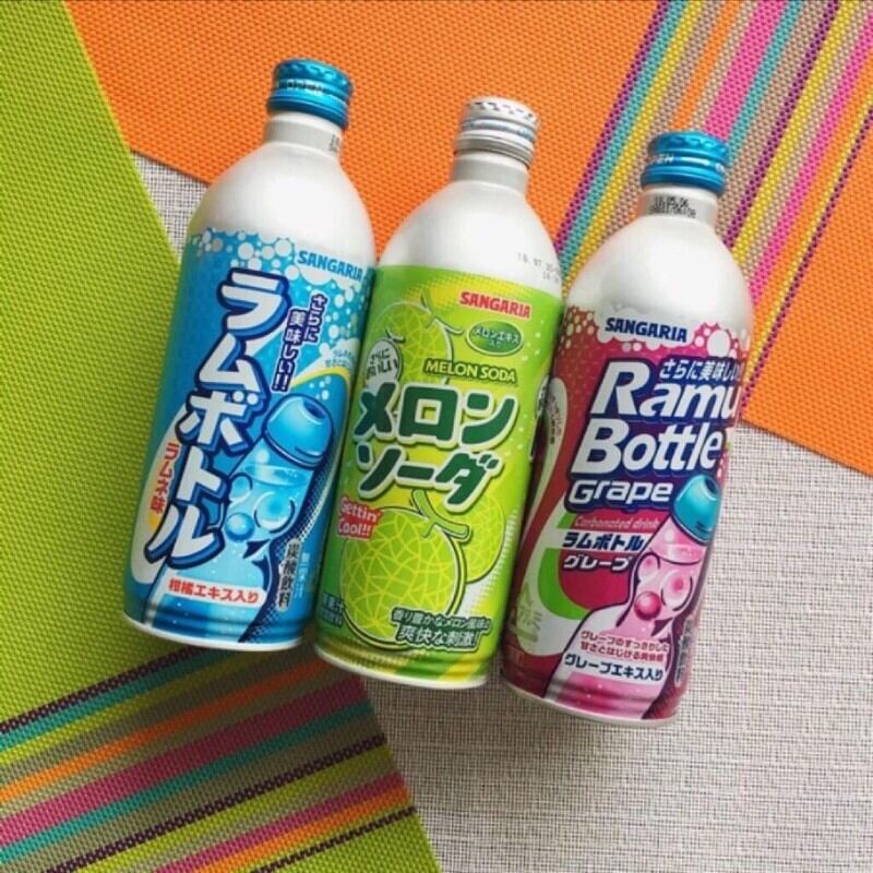 (3 Vị) Soda Nhật Sangaria Chai Nhôm 500ml
