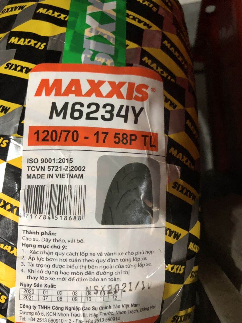 Lốp (vỏ) sau Exciter 150 MAXXIS 120/70-17