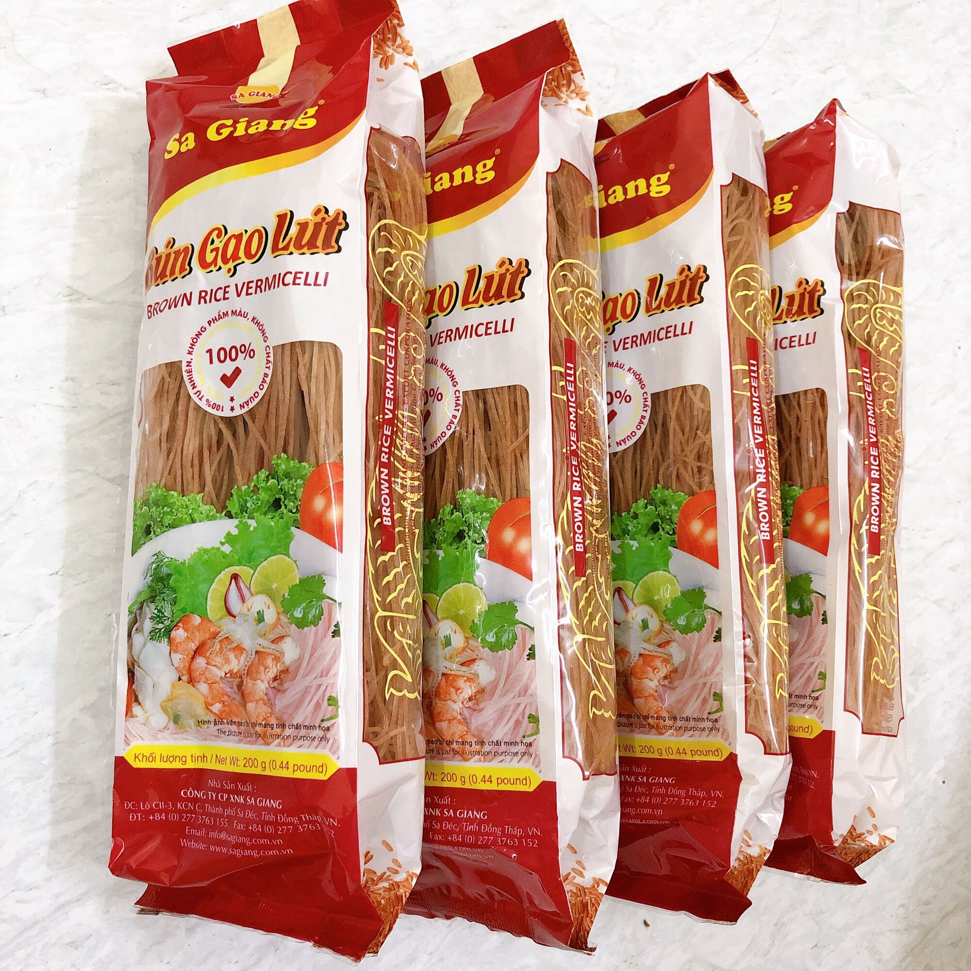 Combo 9 túi bún gạo lứt sa giang 200g