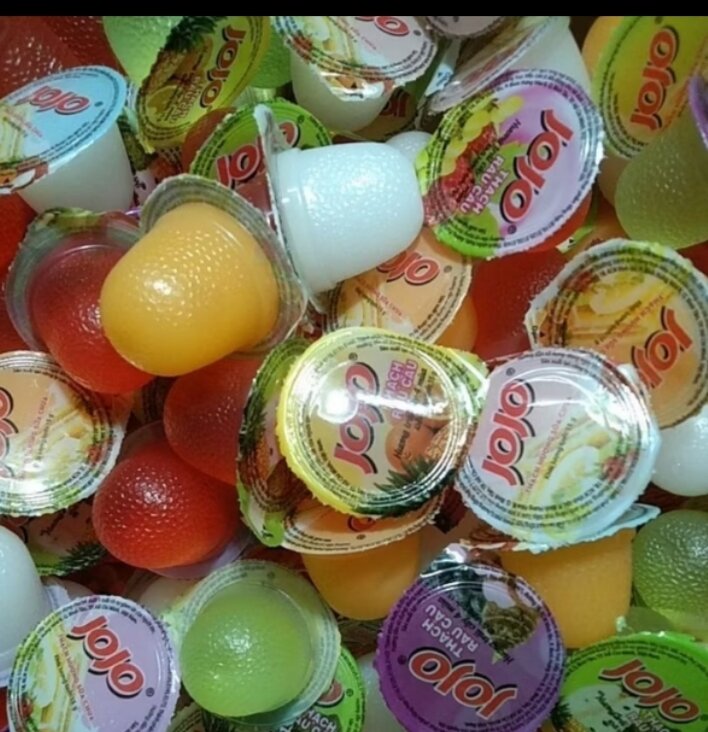 1THUNG (6kg) thạch râu câu Jojo nhiều vị hương trái cây ăn vặt thạch rau câu cho bé