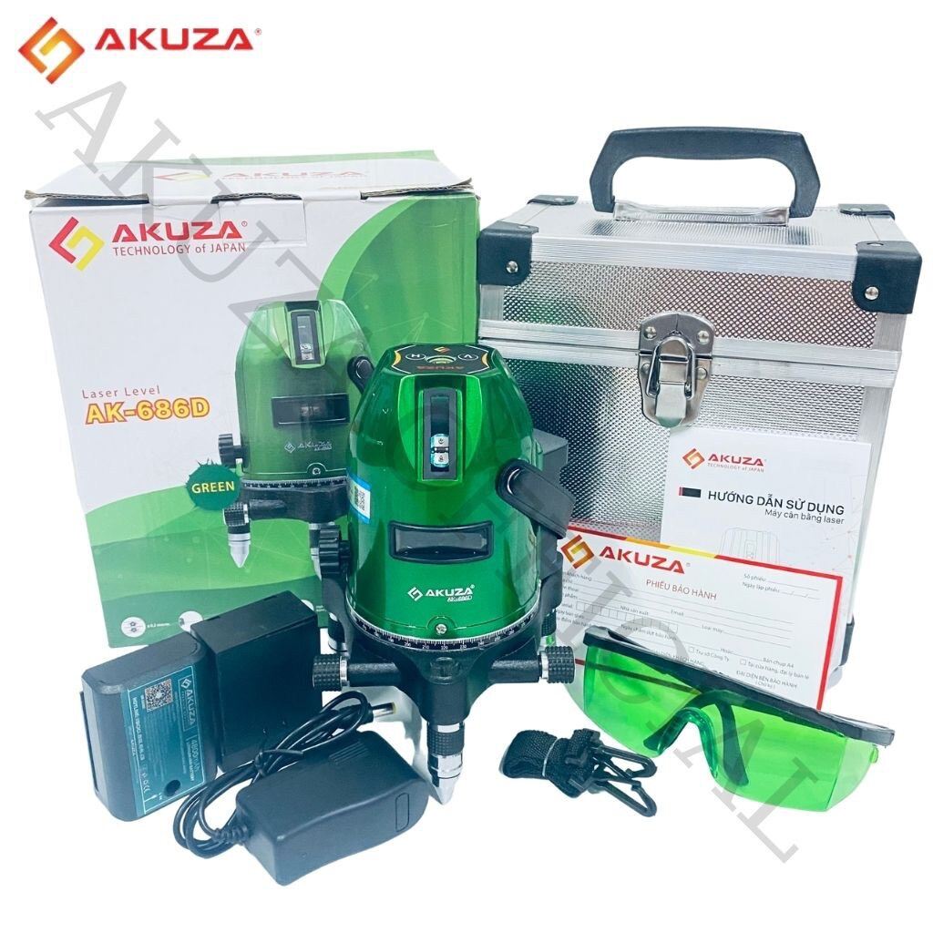 Máy bắn cốt cân mực  laser 5 tia xanh Akuza 686D sử dụng tia laze siêu sáng bắn cos chính xác
