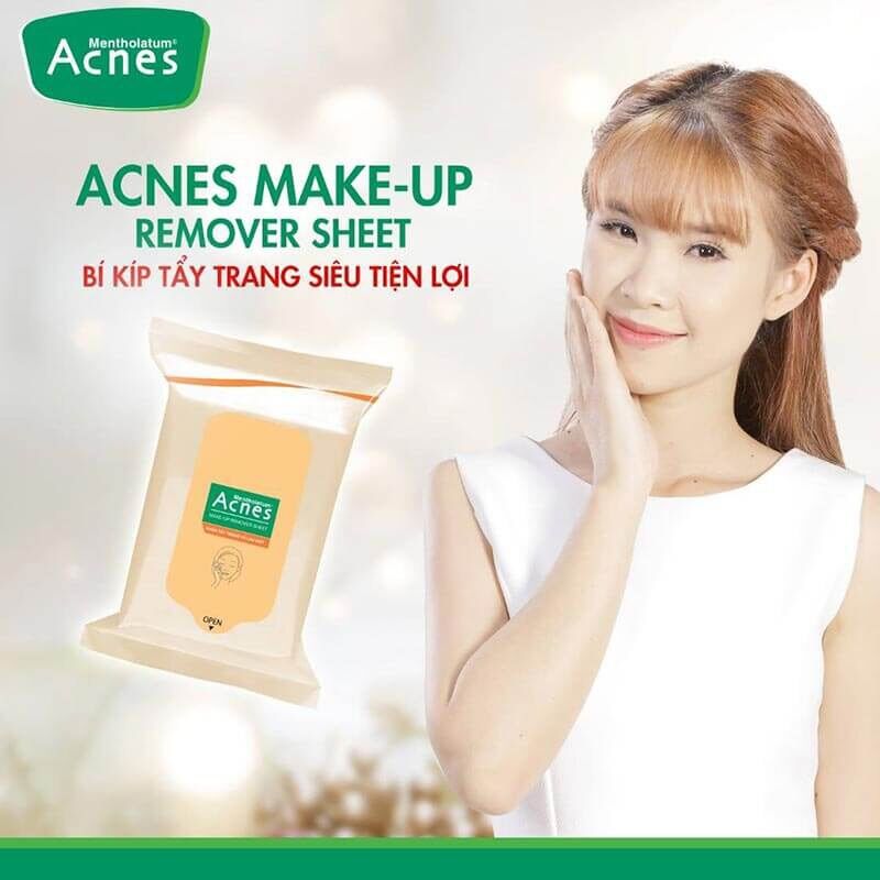 Acnes Make Up Remover Sheet – Khăn tẩy trang và lau mặt