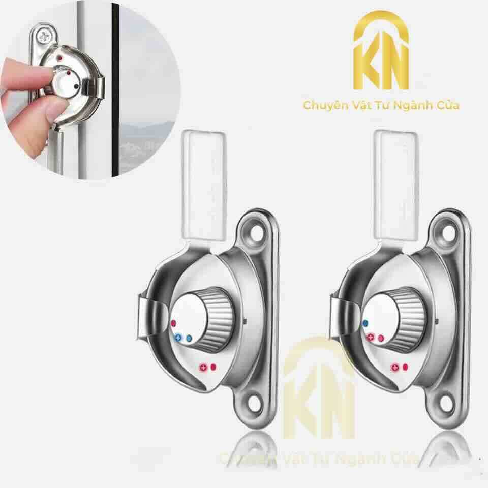 [ Sò inox ] Khoá sò vặn xanh đỏ chất liệu inox - Khoá sò cửa sổ lùa