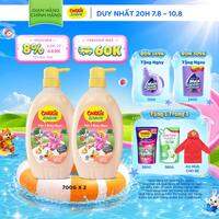 Combo 2 chai Sữa Tắm Gội cho bé Carrie Junior chiết xuất trái cây thiên nhiên Yoghurt Hương Mơ Tây 700g/chai