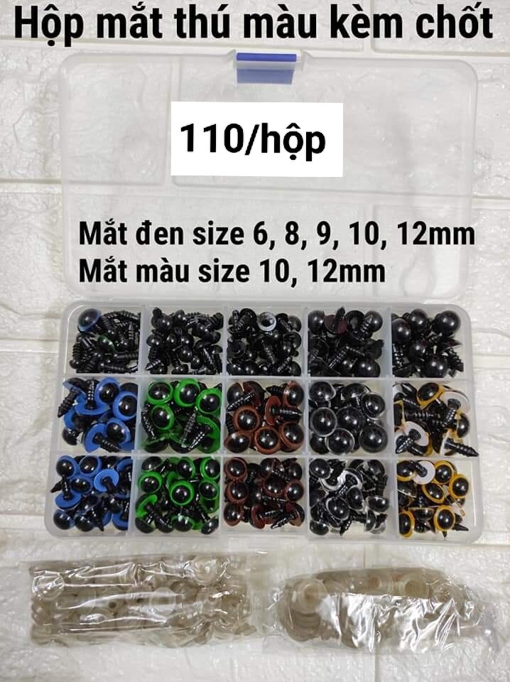 HỘP MẮT TRÒN MÀU THÚ BÔNG