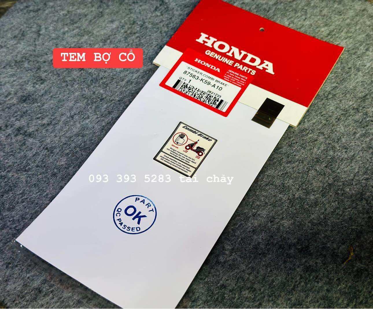 Tem thông số bợ cổ vario 2015 - 2017 zin