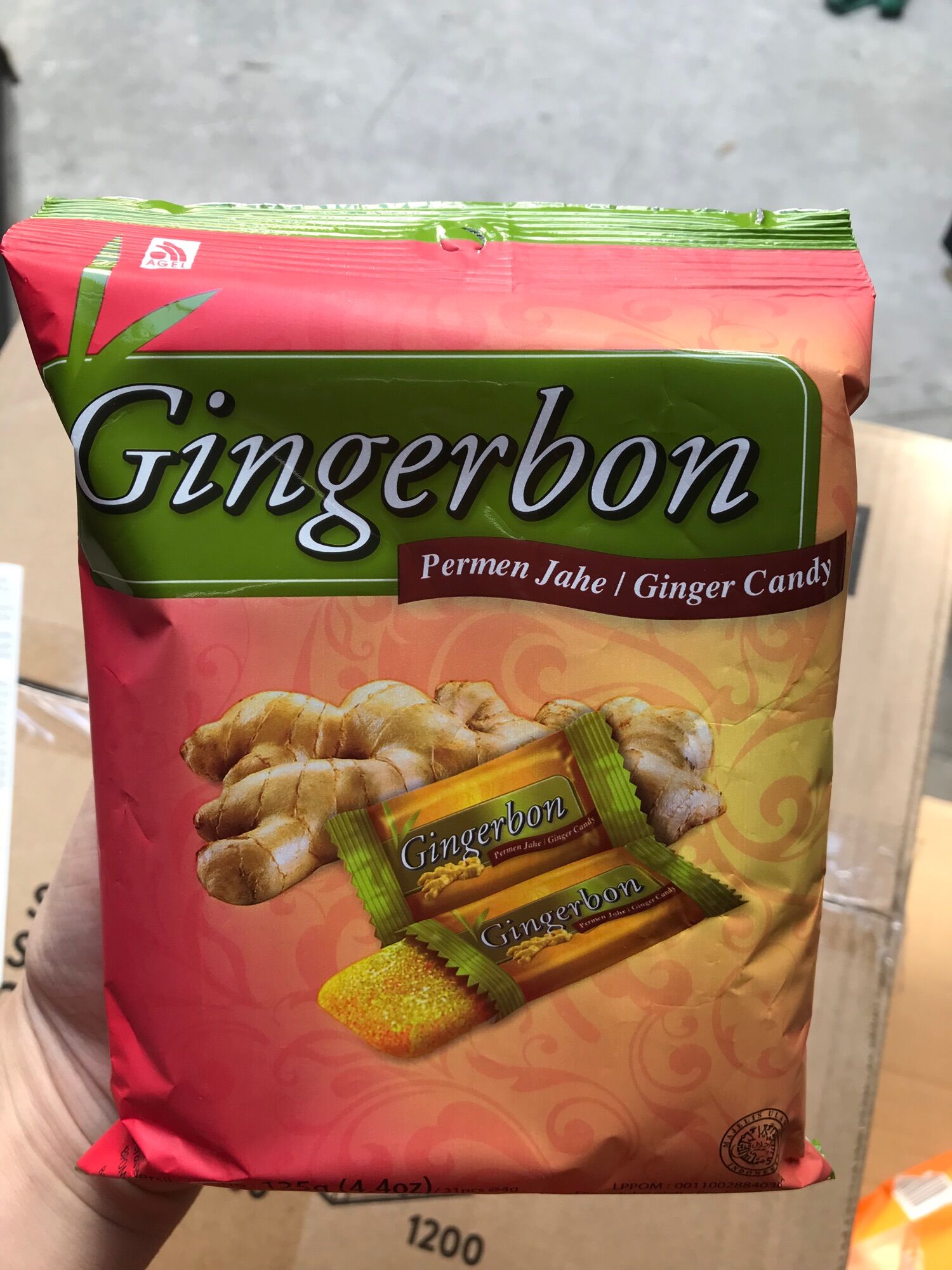Combo 5 gói Kẹo Gừng Dẻo Gingerbon Ginger Candy (Gói 125g)