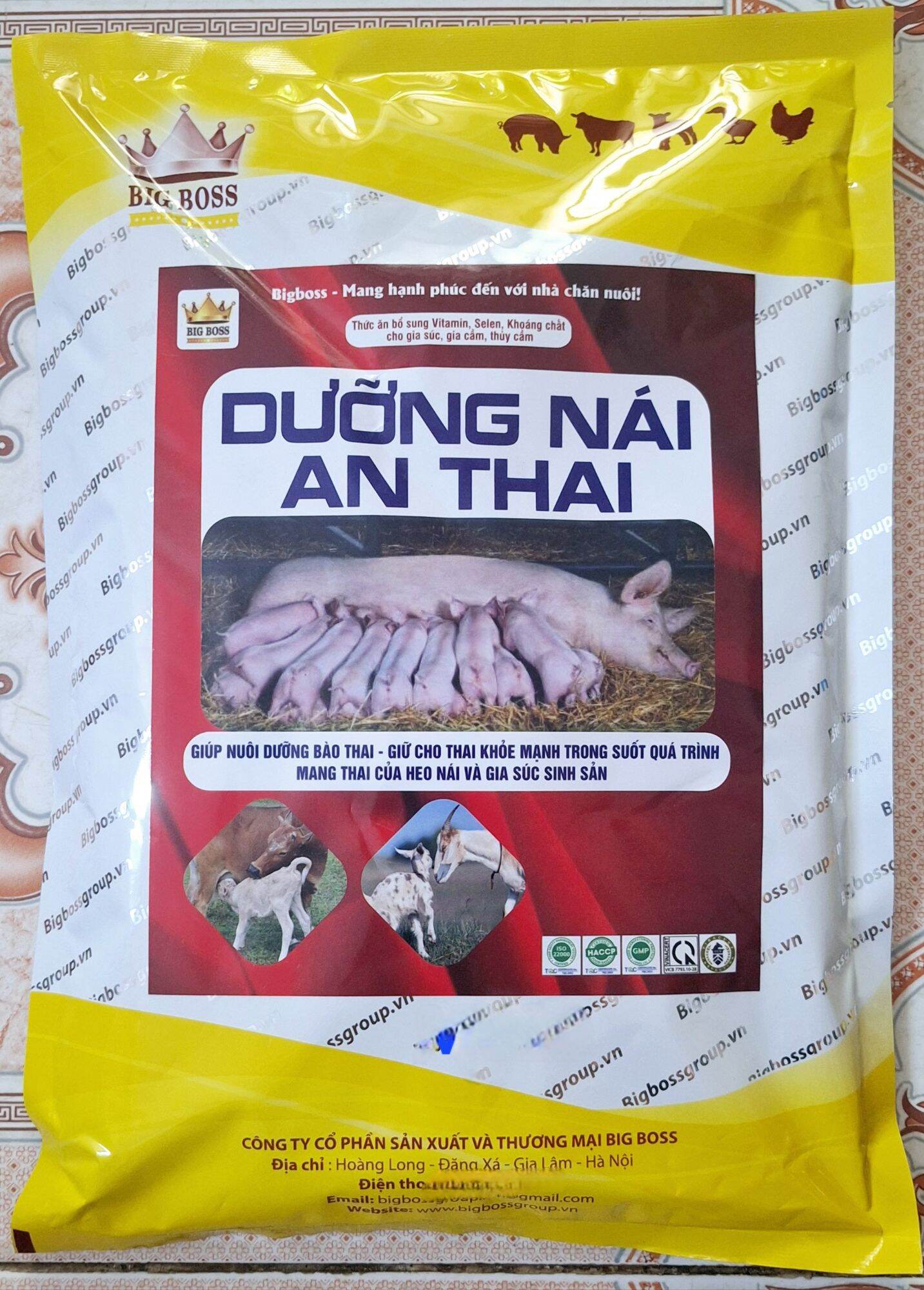 Dưỡng nái an thai 1kg dùng cho heo nái và gia súc sinh sản