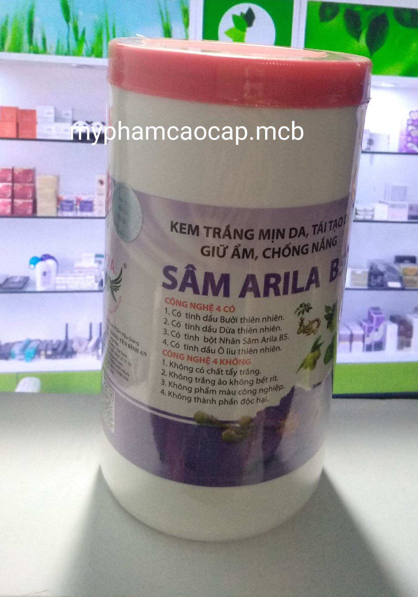 KEM KÍCH DƯỠNG TRẮNG DA SÂM ARILA B5 1KG