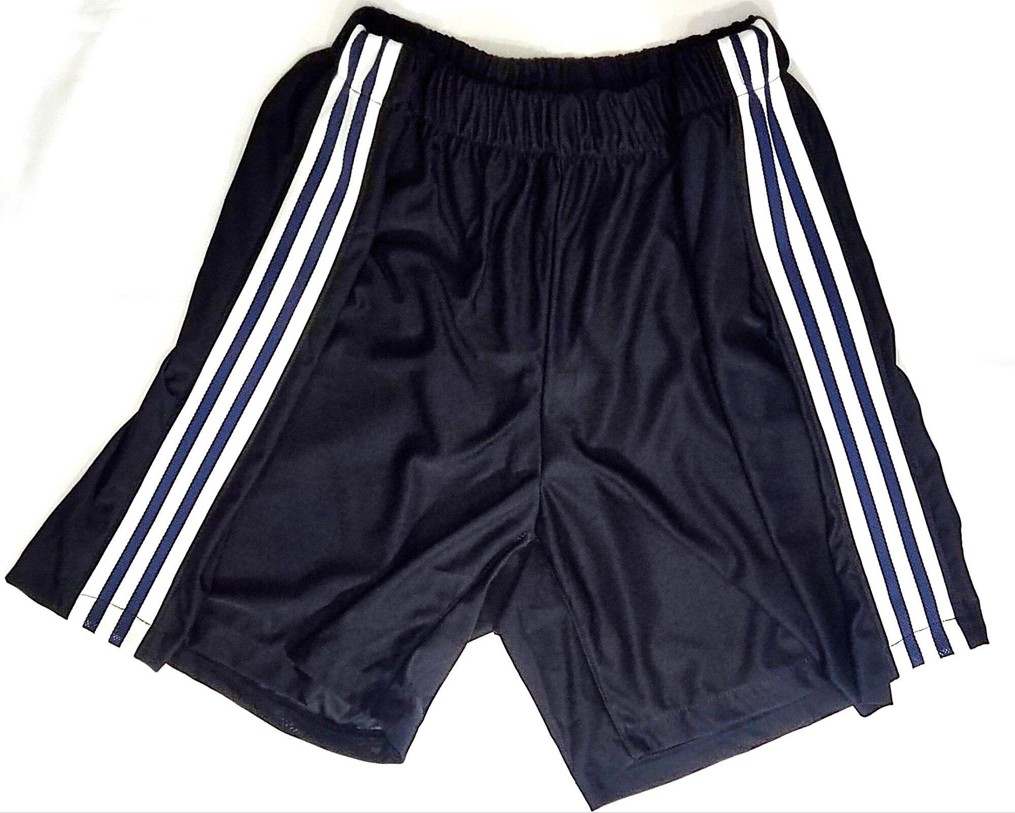 Quần thun viền sọc, quần short ngắn.