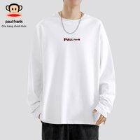 Paul Frank | Áo Thun Nam Tay Dài Màu Trắng Mùa Thu Thời Trang Lót Bằng Cotton