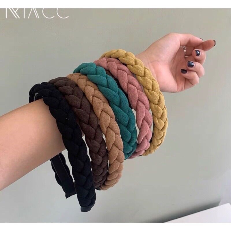 Cài bính da lộn chất dày phong cách hàn thời trang