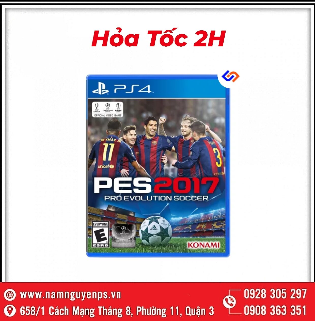 Đĩa game ps4 | pes 2017 pes17