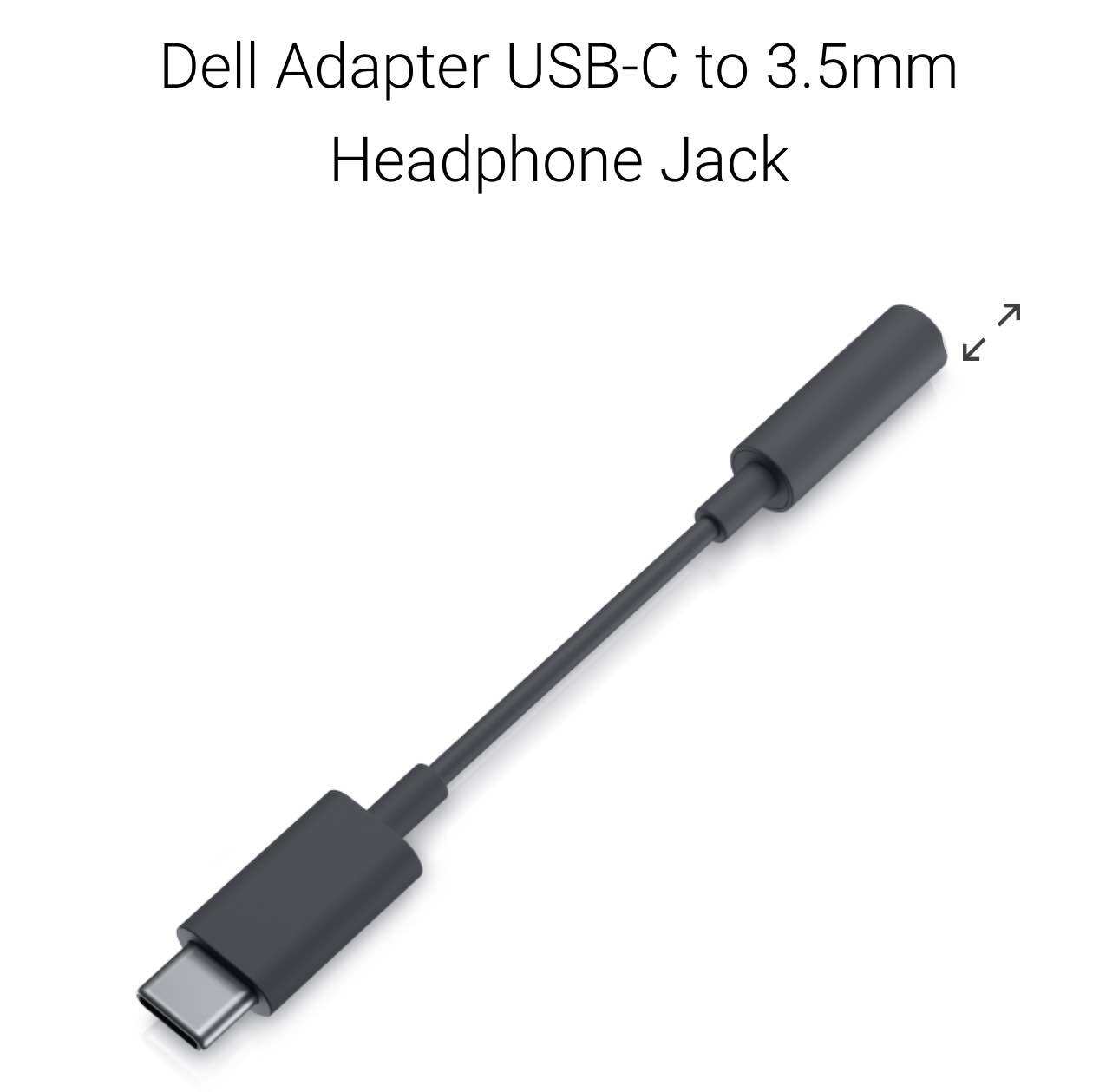 Dell Adapter Usb C to 3.5mm Headphone Jack
