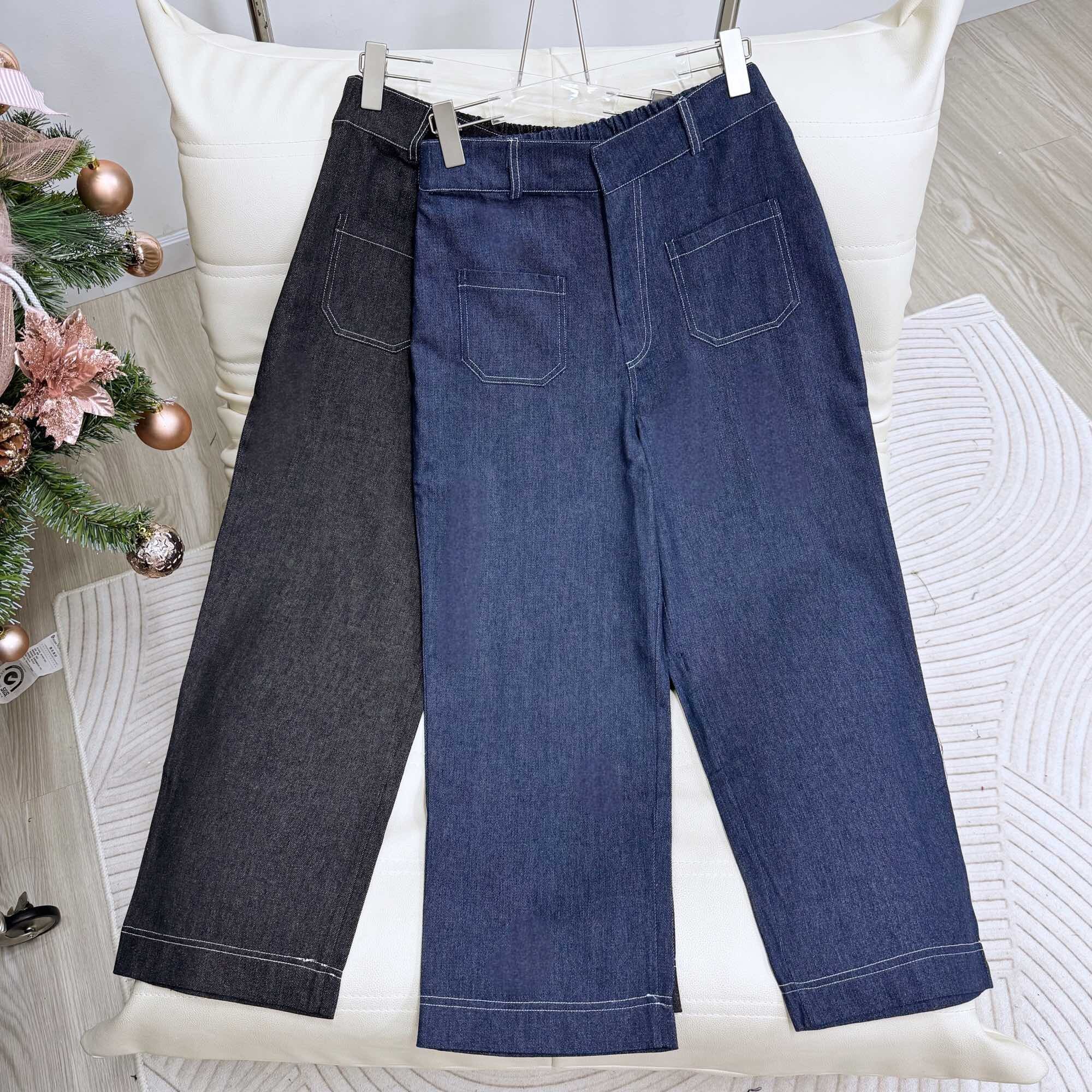 OOTD BIGSIZE | Quần denim lửng viền chỉ nổi