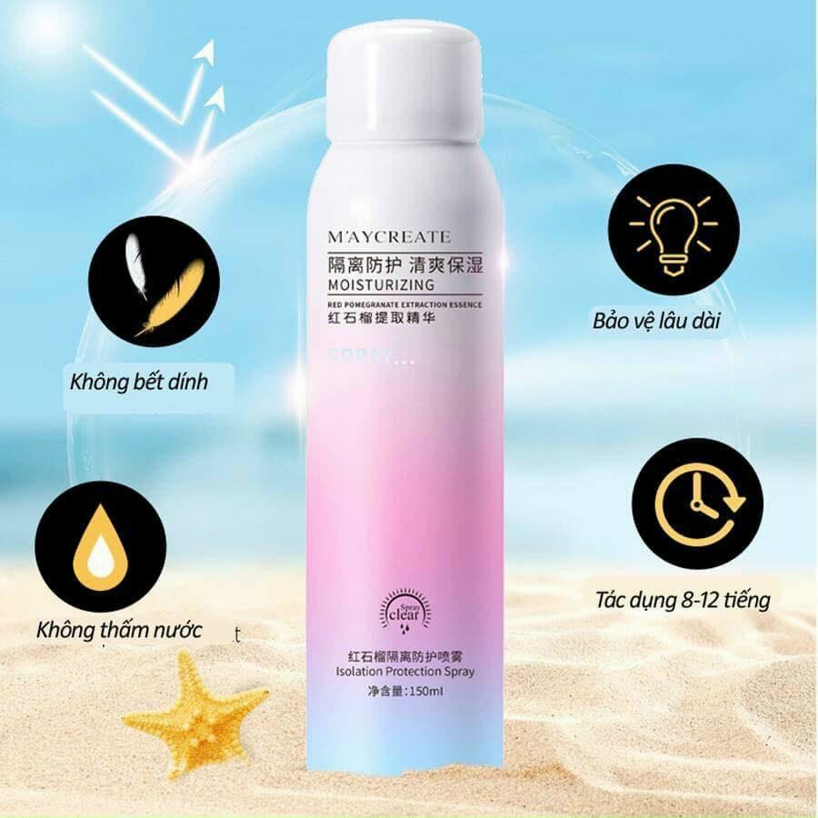 Xịt chống nắng Maycreate chính hãng nội địa Trung 150ml