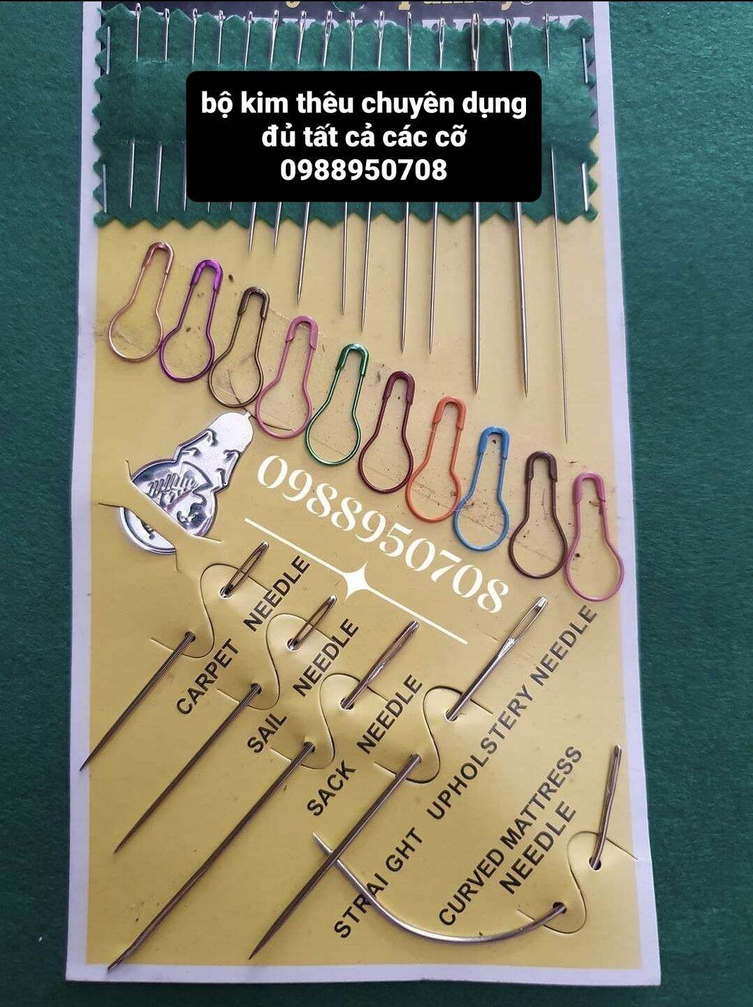 Set kim thêu đủ kích cỡ