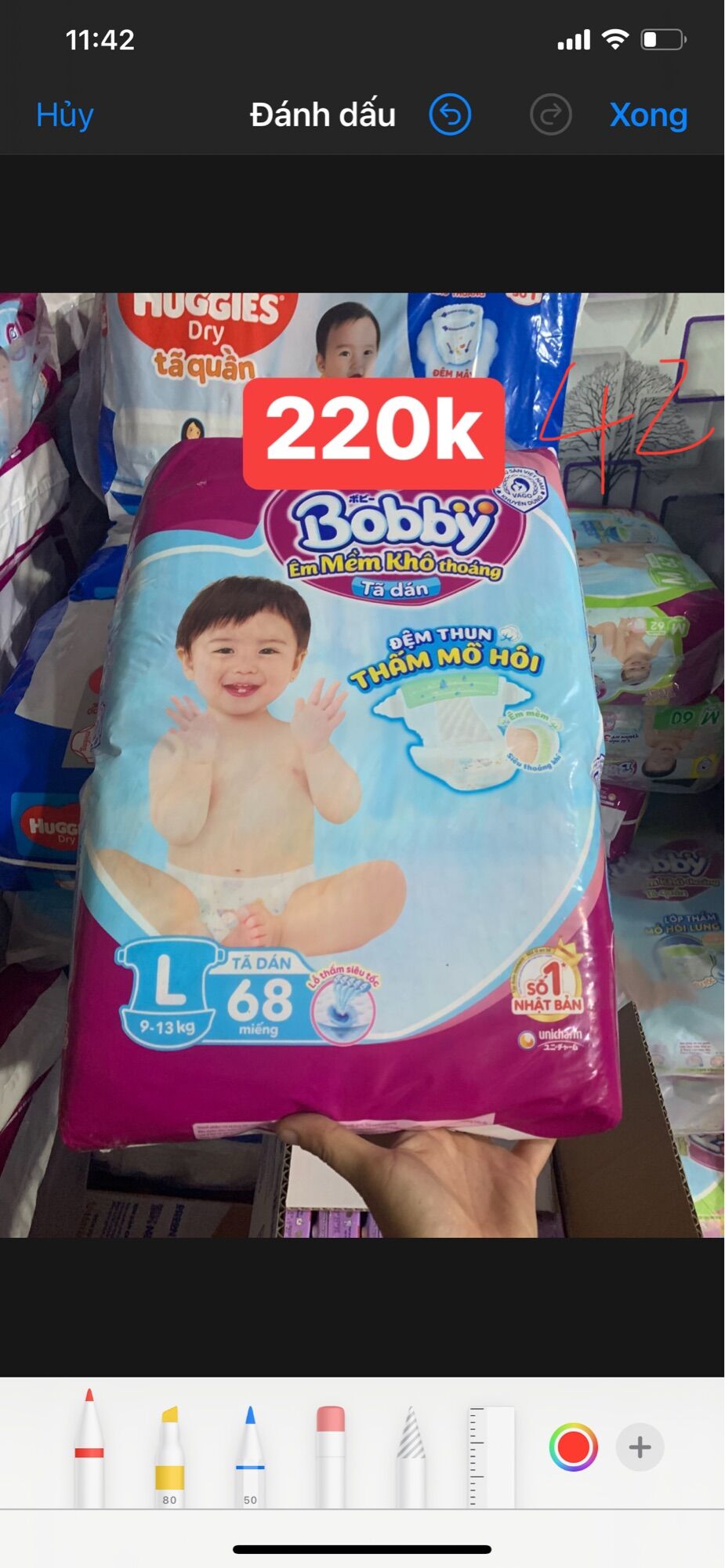 Tã dán bobby l68,