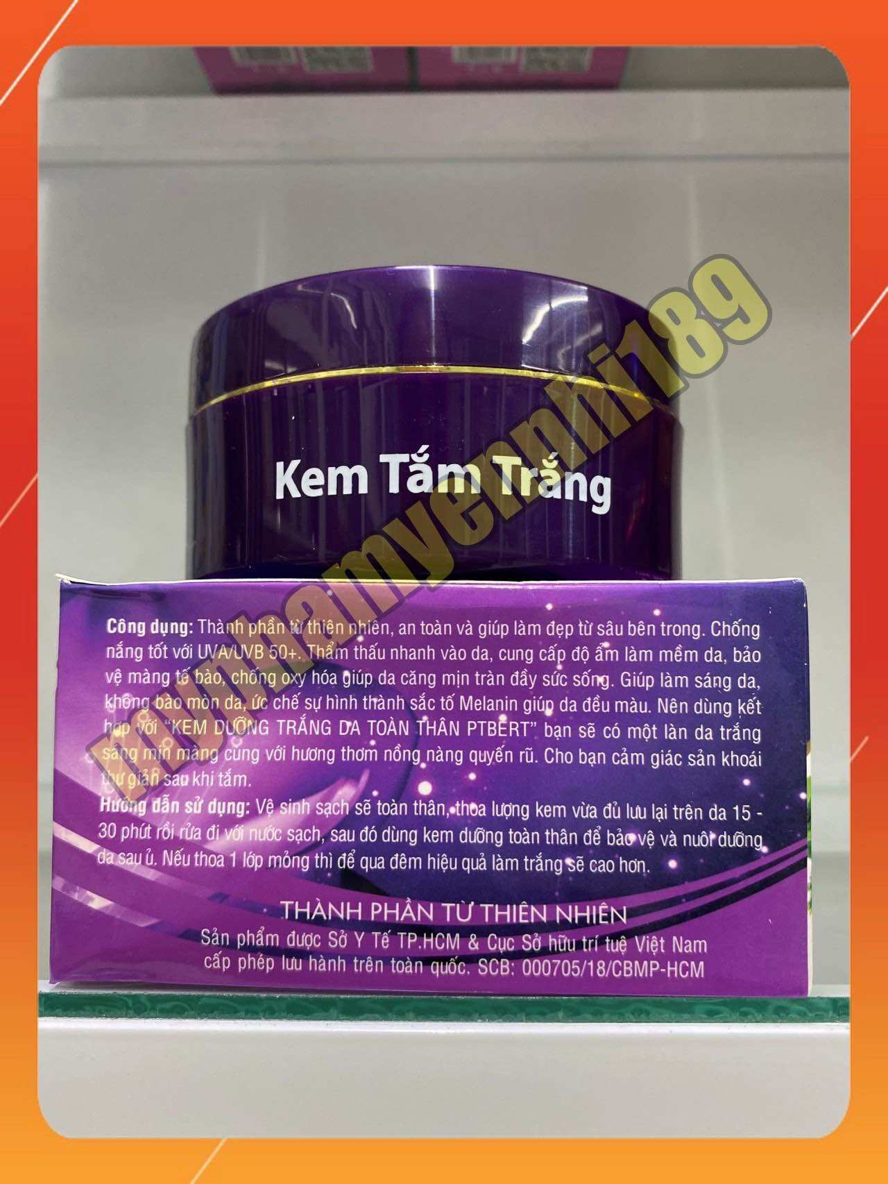kem tắm trắng pt bert thảo mộc trà xanh( hộp 150g)