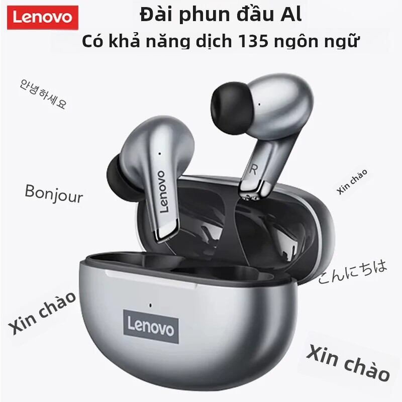 Tai Nghe Nhét Tai Không Dây Lenovo LP5 AI Bluetooth V5.3 Với Tai Nghe Dịch Từ Mặt Sang Mặt Thiết Kế Chống Mồ Hôi Và Trợ Lý AI
