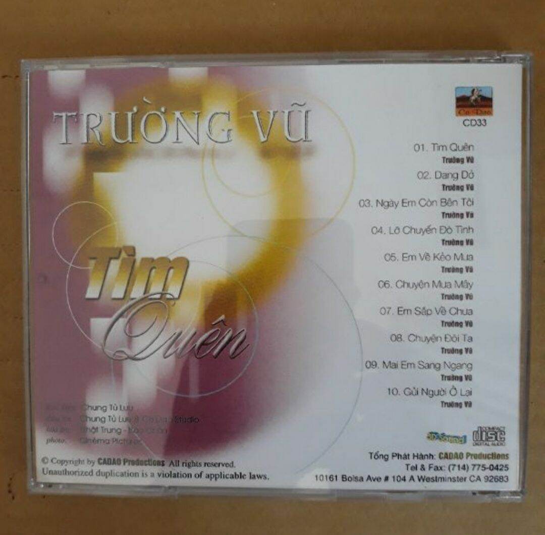 Bộ 4 cd Trường Vũ 2 phono