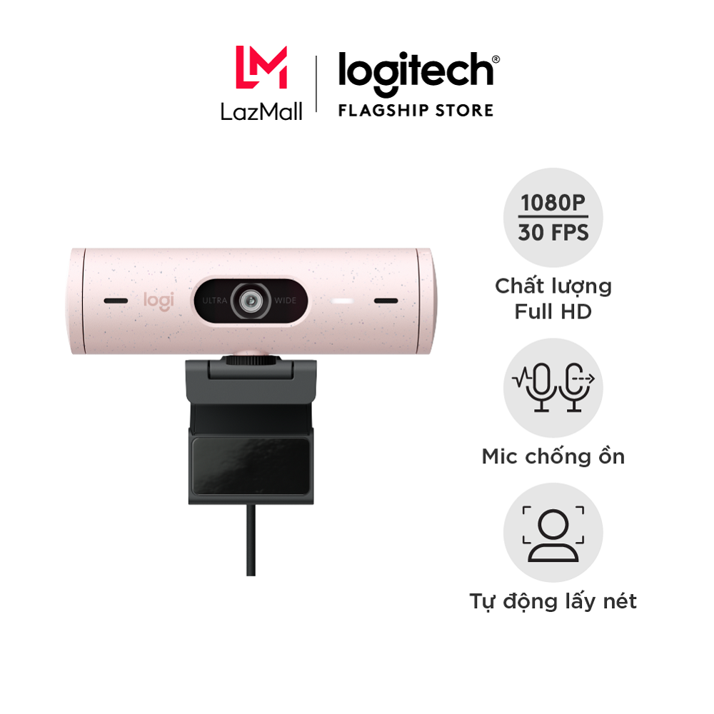 Webcam Logitech Full HD Brio 500 - Tự động điều chỉnh ánh sáng Tự động lấy khung hìnhShow mode Mic k