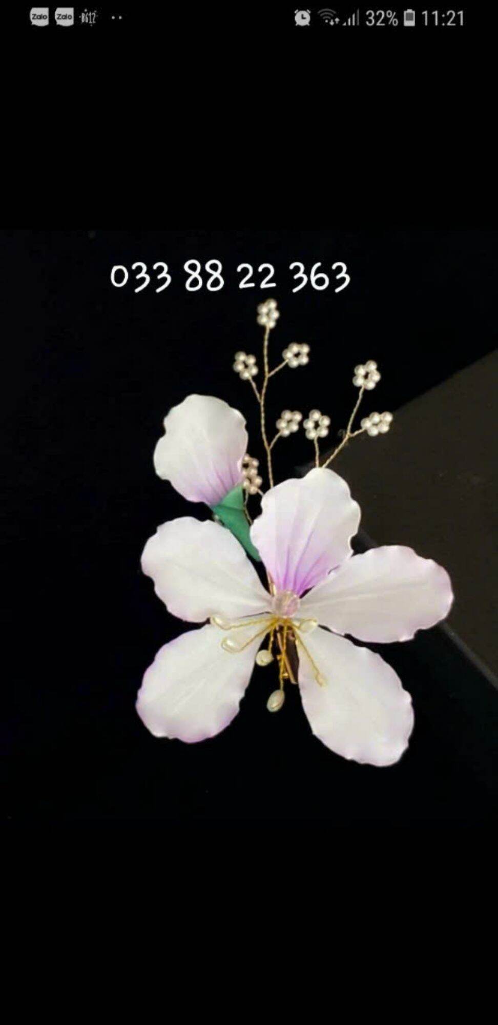 Hoa Ban cài đầu 033 88 22 363
